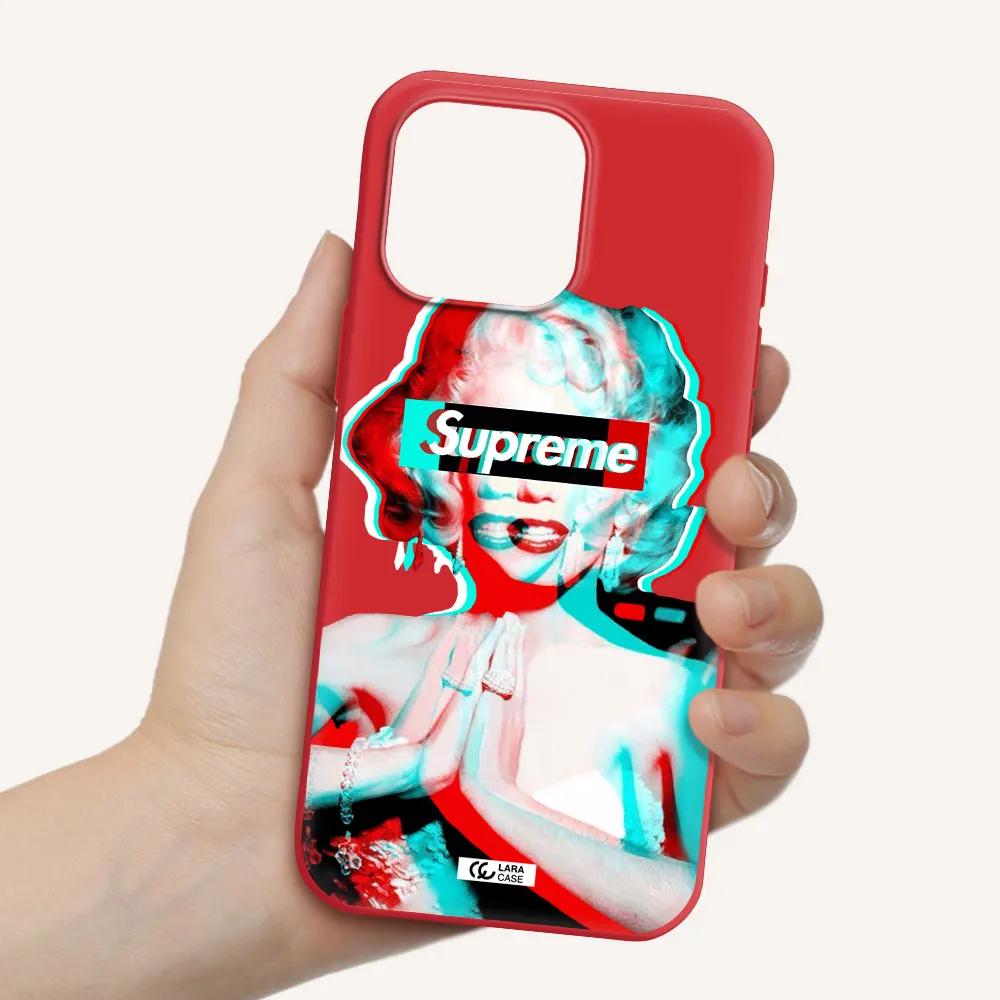 Marilyn Monroe Supreme Apple Iphone 16 Pro Max Silicone Stone Case