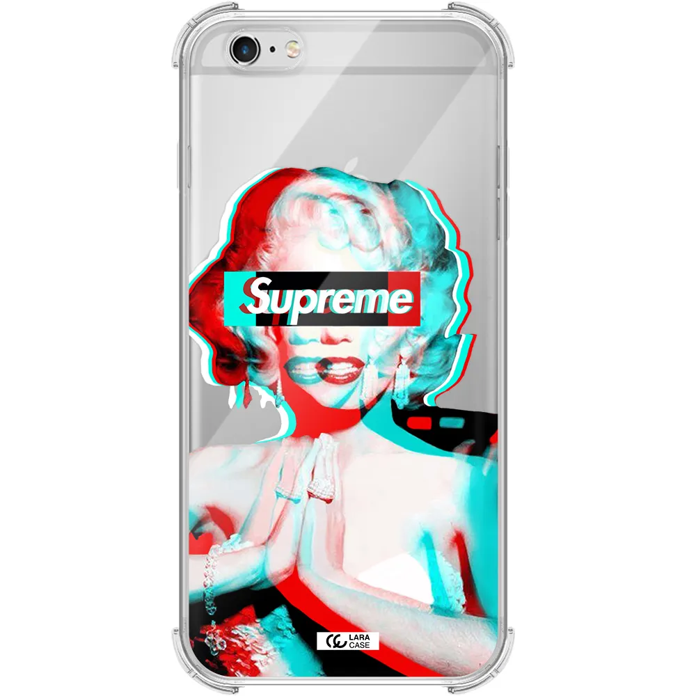 Marilyn Monroe Supreme Apple iPhone 6 plus Clear PC Case