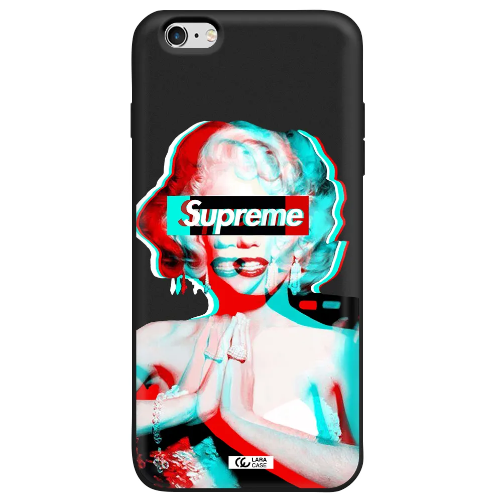 Marilyn Monroe Supreme Apple iPhone 6 plus Silicone black Case