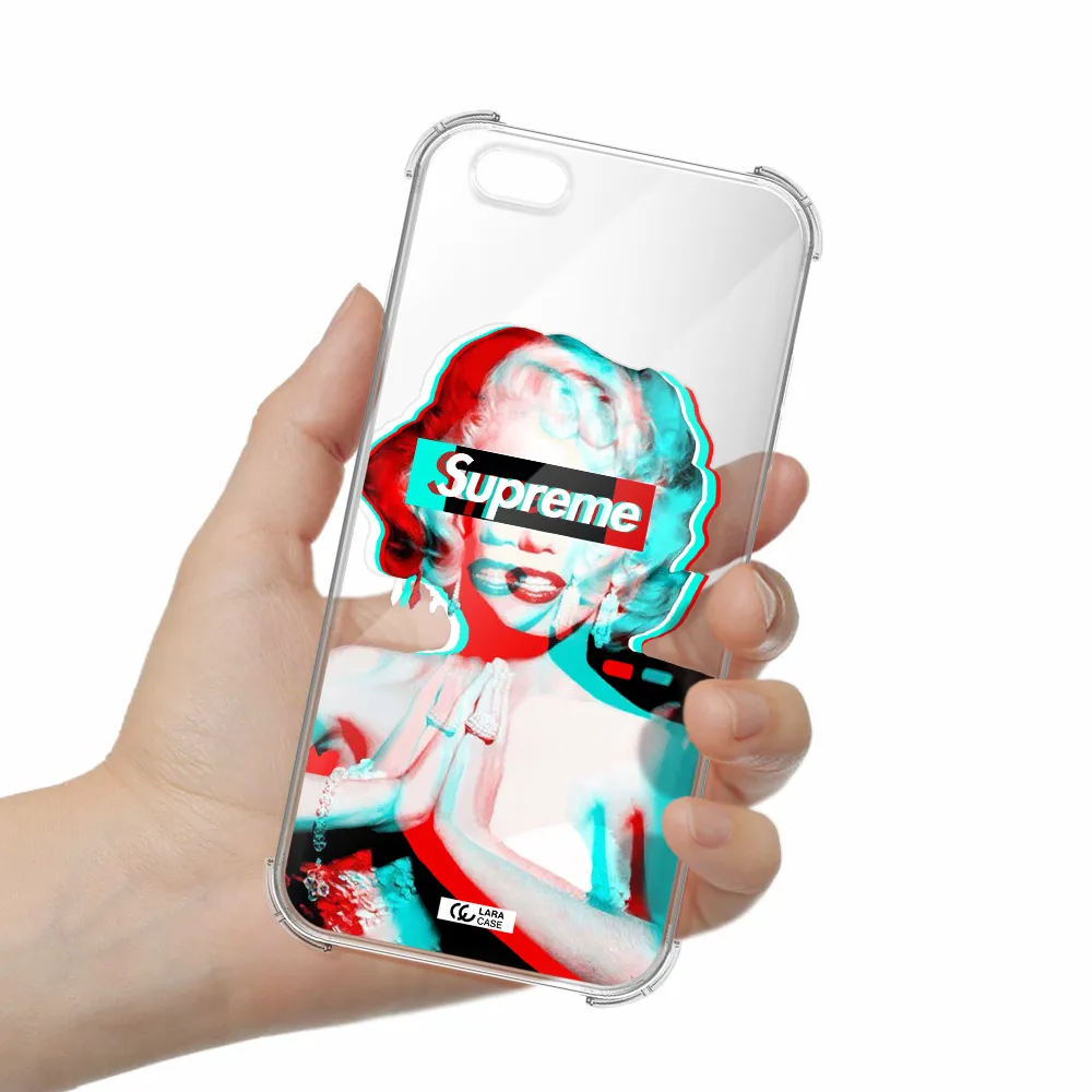 Marilyn Monroe Supreme Apple iPhone 6 s plus Clear PC Case