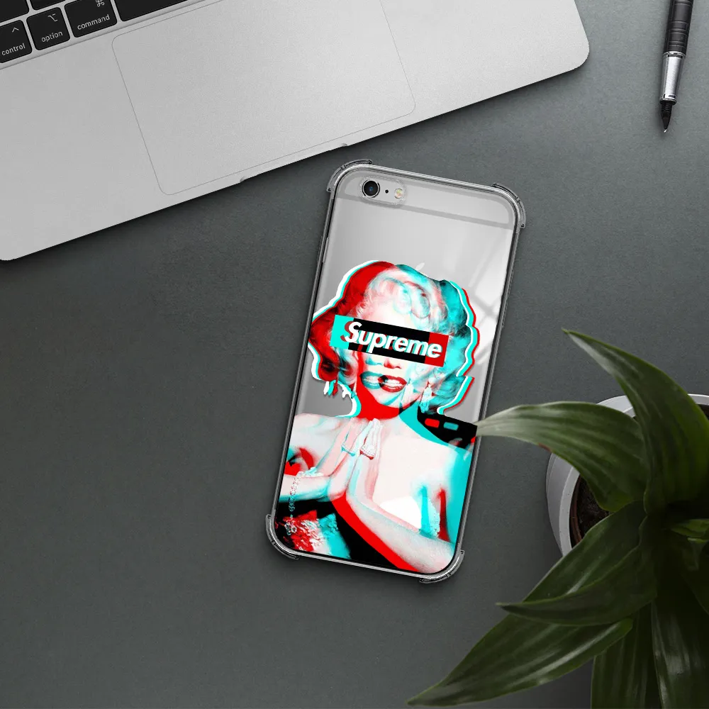 Marilyn Monroe Supreme Apple iPhone 6 s plus Clear PC Case