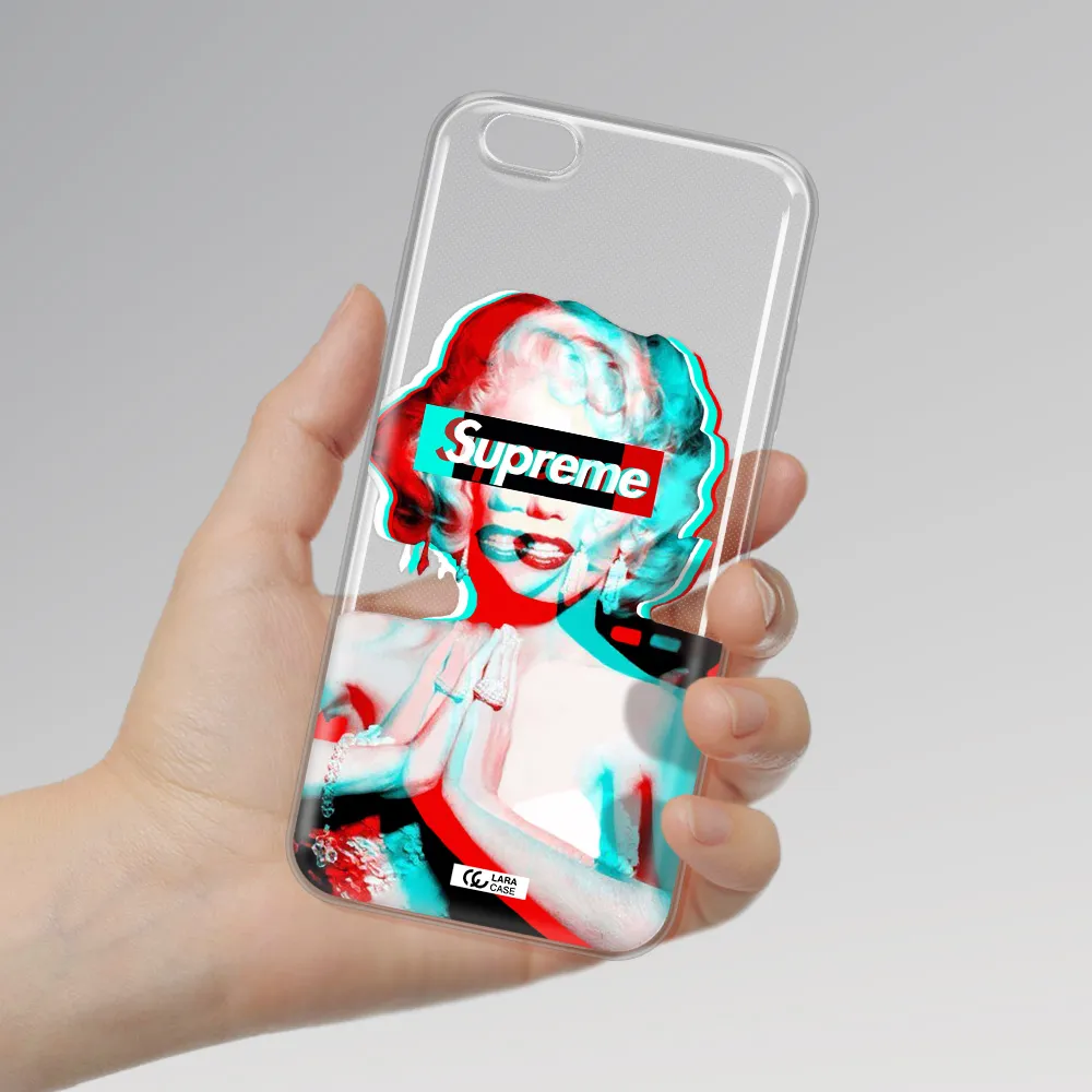 Marilyn Monroe Supreme Apple iPhone 6 s plus Clear TPU Case