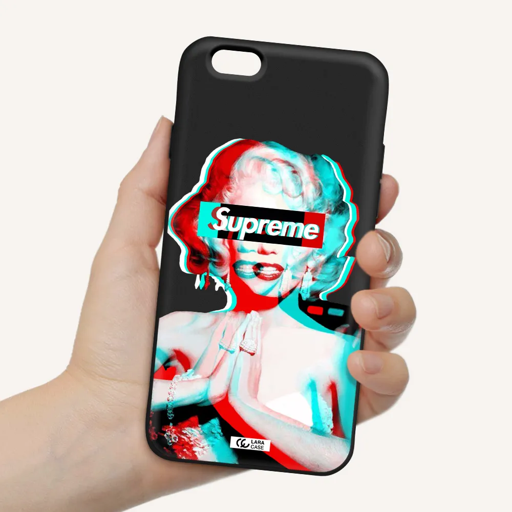 Marilyn Monroe Supreme Apple iPhone 6 Silicone black Case