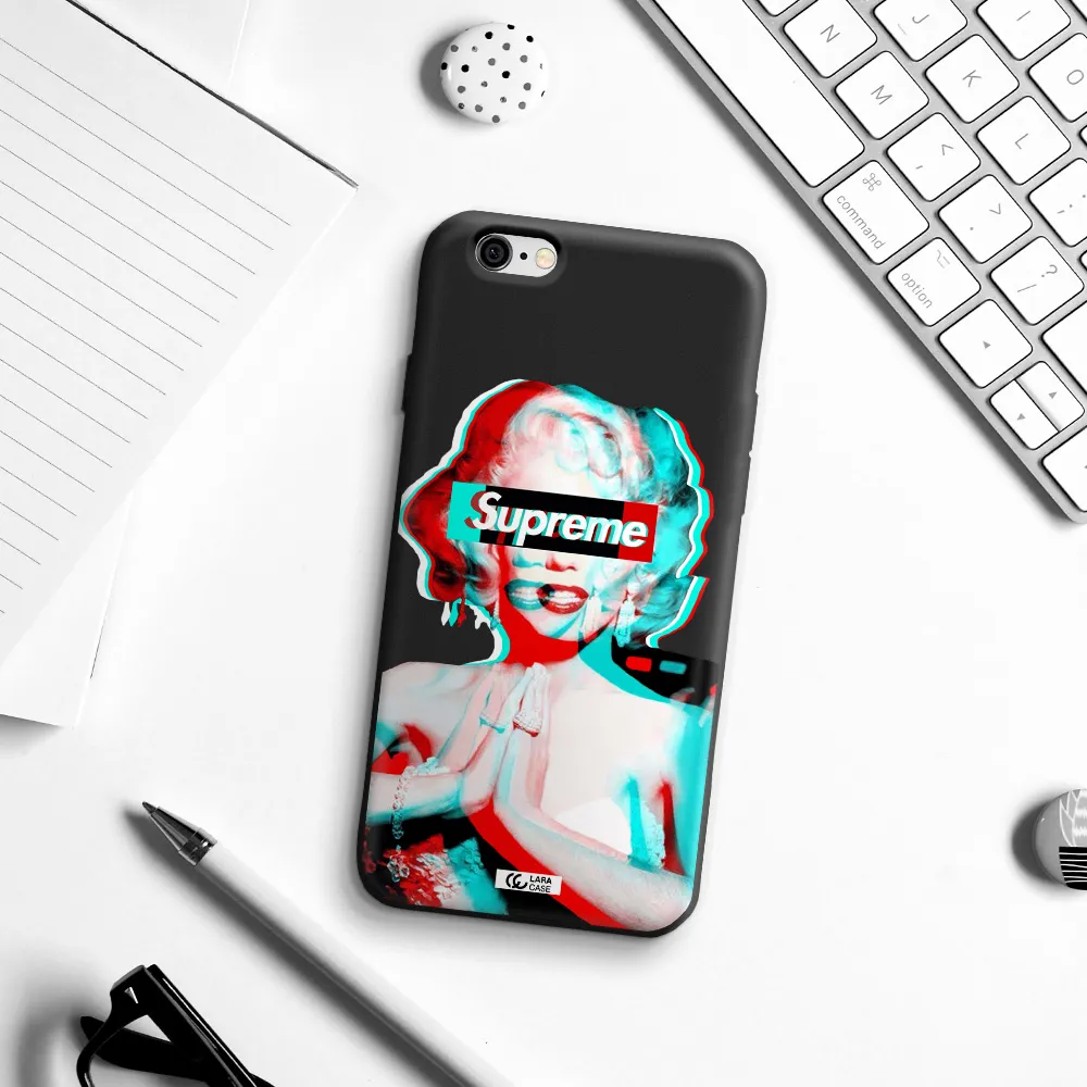 Marilyn Monroe Supreme Apple iPhone 6 Silicone black Case