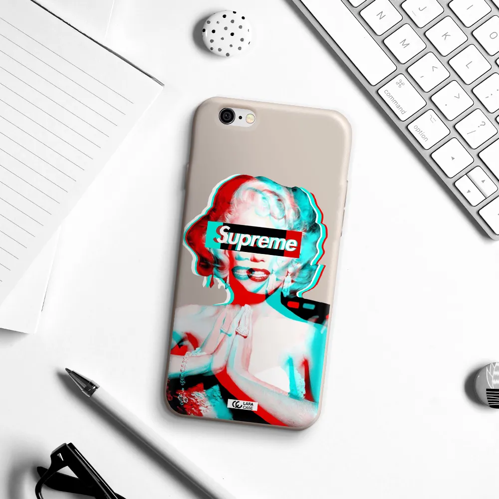 Marilyn Monroe Supreme Apple iPhone 6 Silicone Stone Case