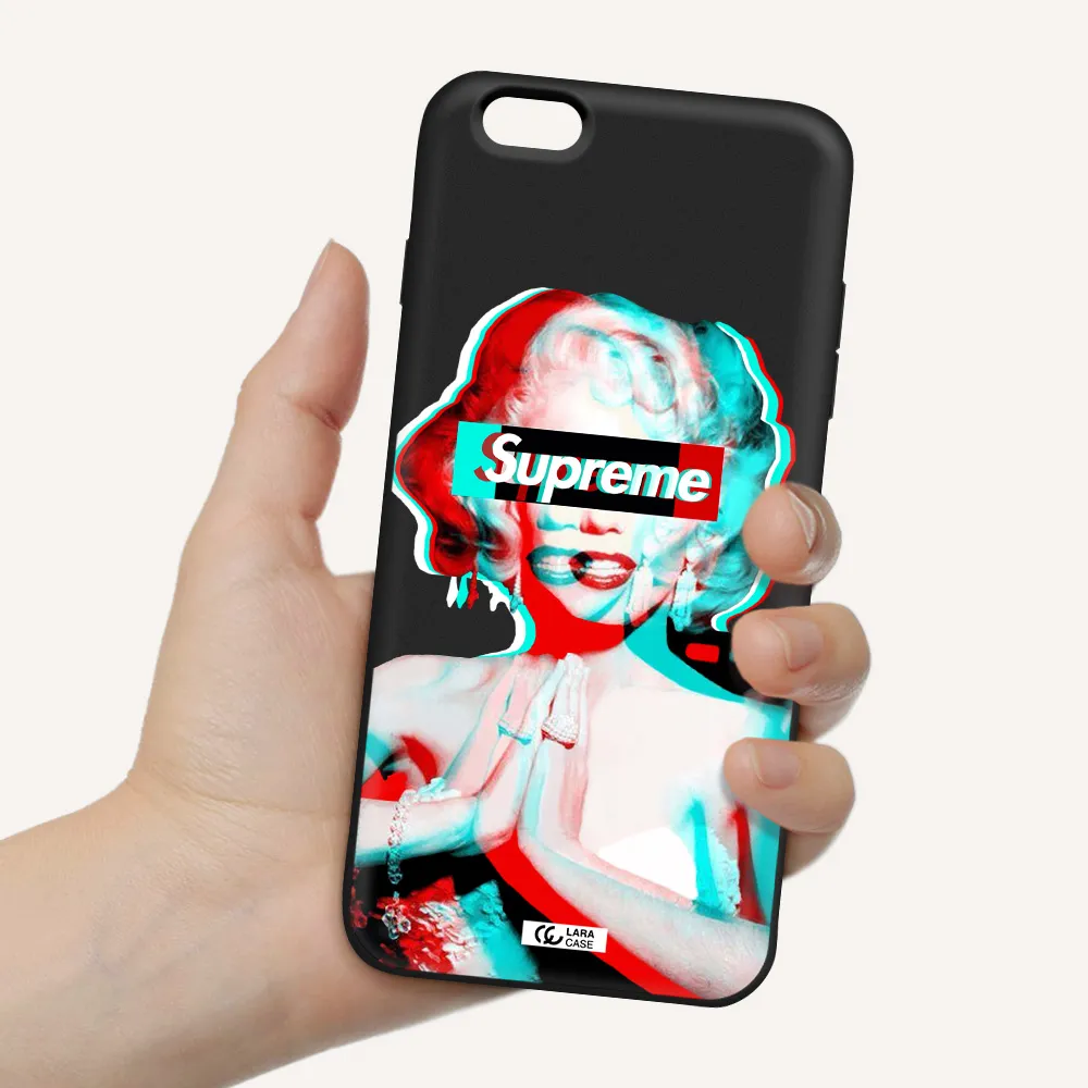 Marilyn Monroe Supreme Apple iPhone 6S Silicone black Case