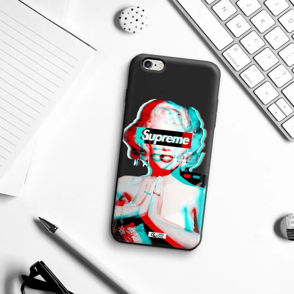 Marilyn Monroe Supreme Apple iPhone 6S Silicone black Case