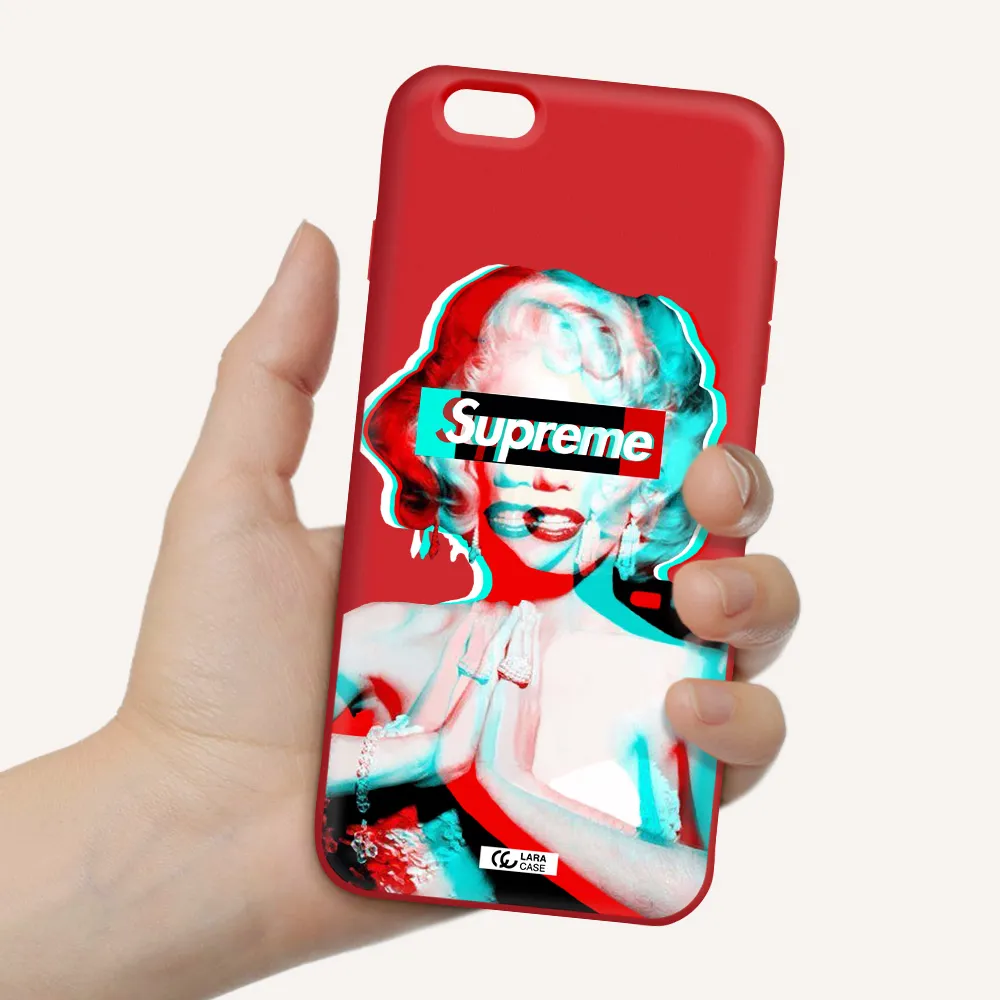 Marilyn Monroe Supreme Apple iPhone 6S Silicone Imperial Red Case