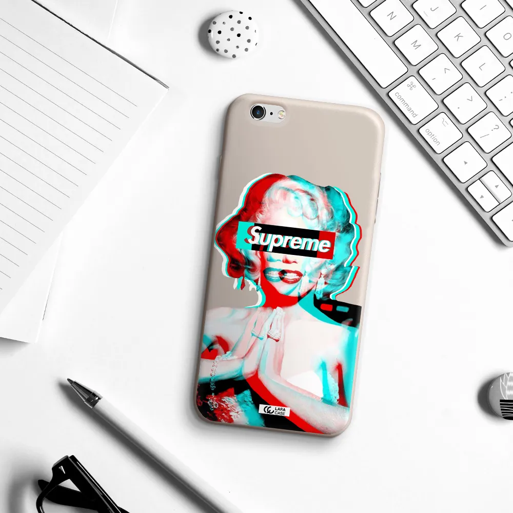 Marilyn Monroe Supreme Apple iPhone 6S Silicone Stone Case