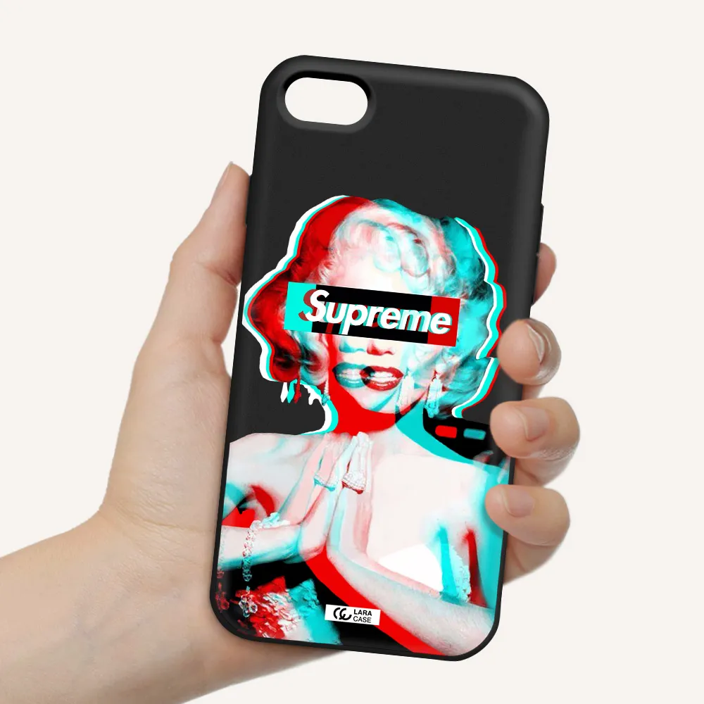 Marilyn Monroe Supreme Apple iPhone 7 Silicone black Case
