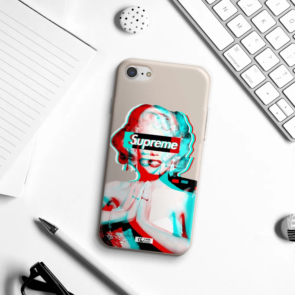 Marilyn Monroe Supreme Apple iPhone 7 Silicone Stone Case