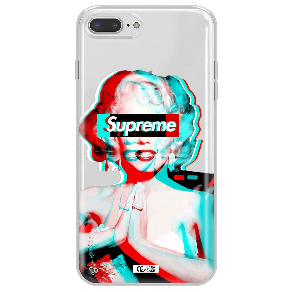 Marilyn Monroe Supreme Apple iPhone 8 plus Clear TPU Case
