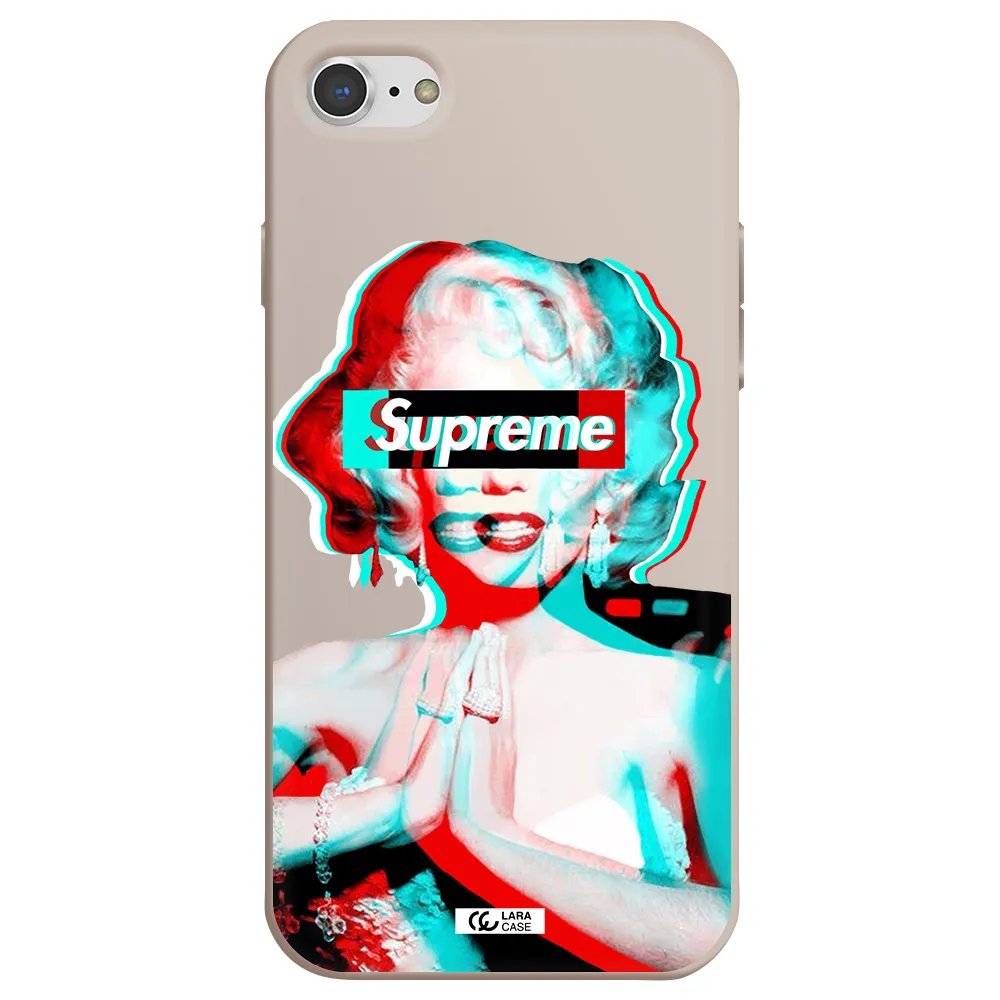 Marilyn Monroe Supreme Apple iPhone 8 Silicone Stone Case