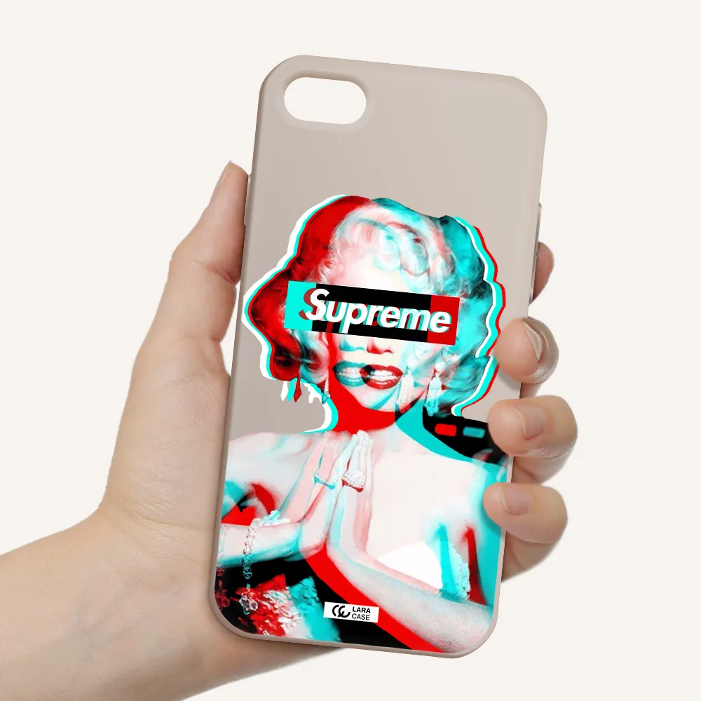 Marilyn Monroe Supreme Apple iPhone 8 Silicone Stone Case