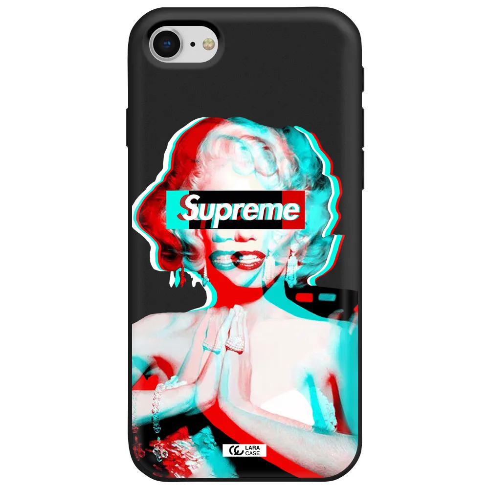 Marilyn Monroe Supreme Apple iPhone se 2020 Silicone black Case