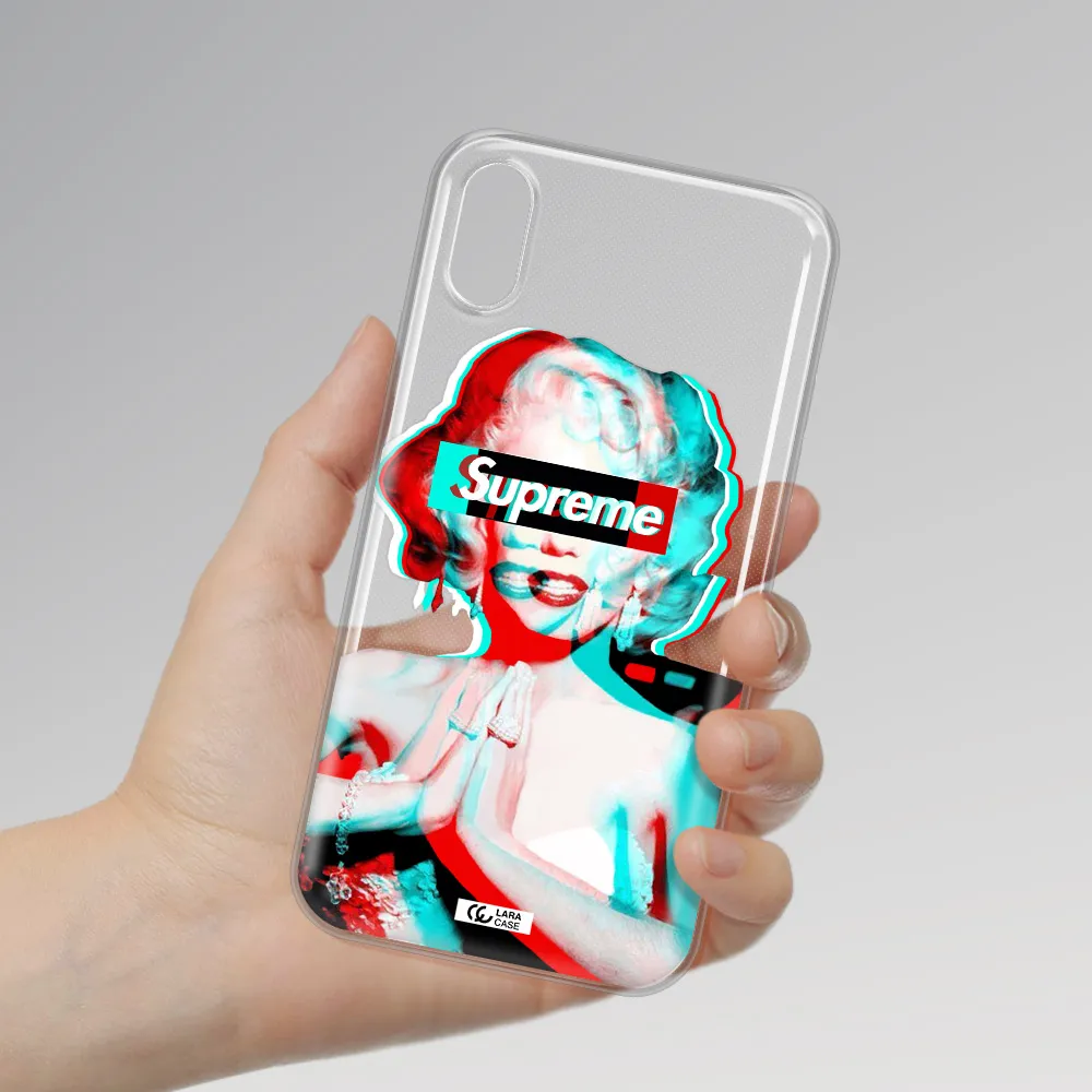 Marilyn Monroe Supreme Apple iPhone X Clear TPU Case