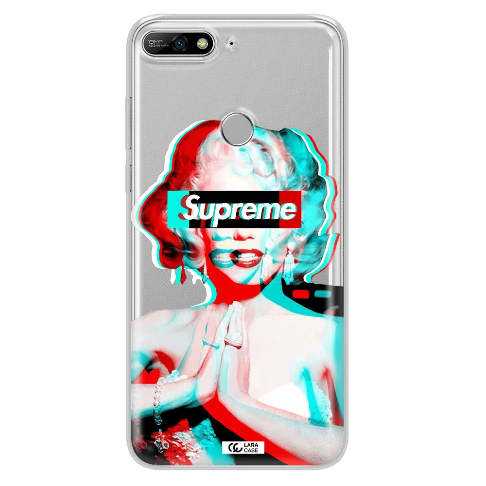 Marilyn Monroe Supreme Huawei Y7 2018 Clear TPU Case