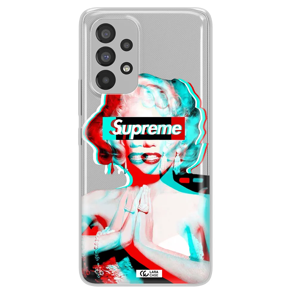 Marilyn Monroe Supreme Samsung A73 Clear TPU Case