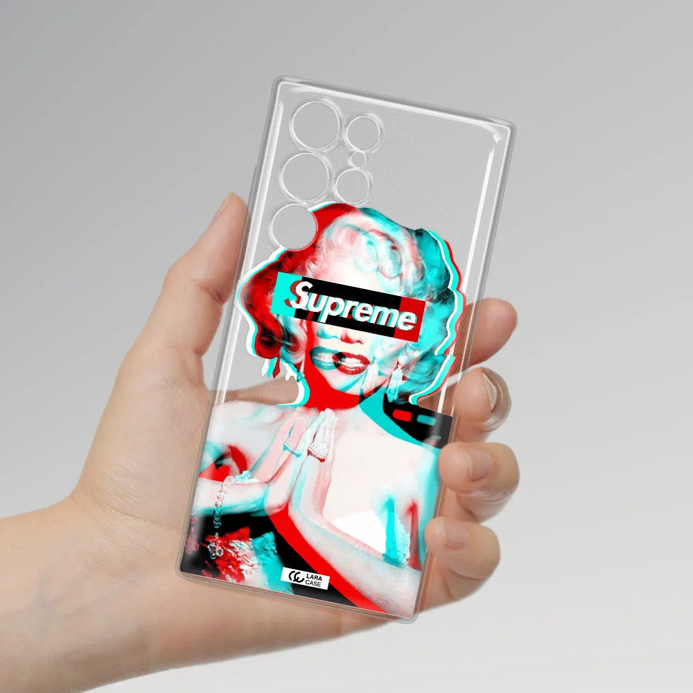 Marilyn Monroe Supreme Samsung S 22 Ultra Clear TPU Case