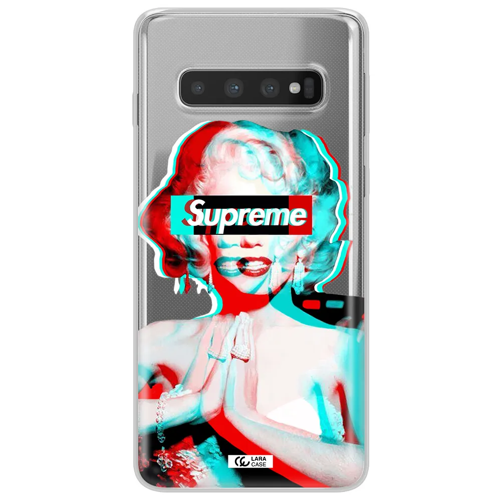 Marilyn Monroe Supreme Samsung S10 Plus Clear TPU Case