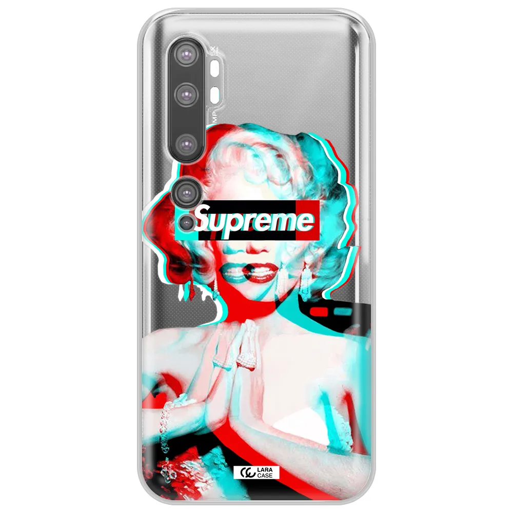 Marilyn Monroe Supreme Xiaomi Mi Note 10 Clear TPU Case