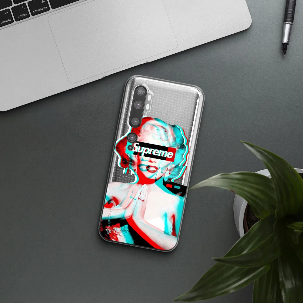 Marilyn Monroe Supreme Xiaomi Mi Note 10 Clear TPU Case