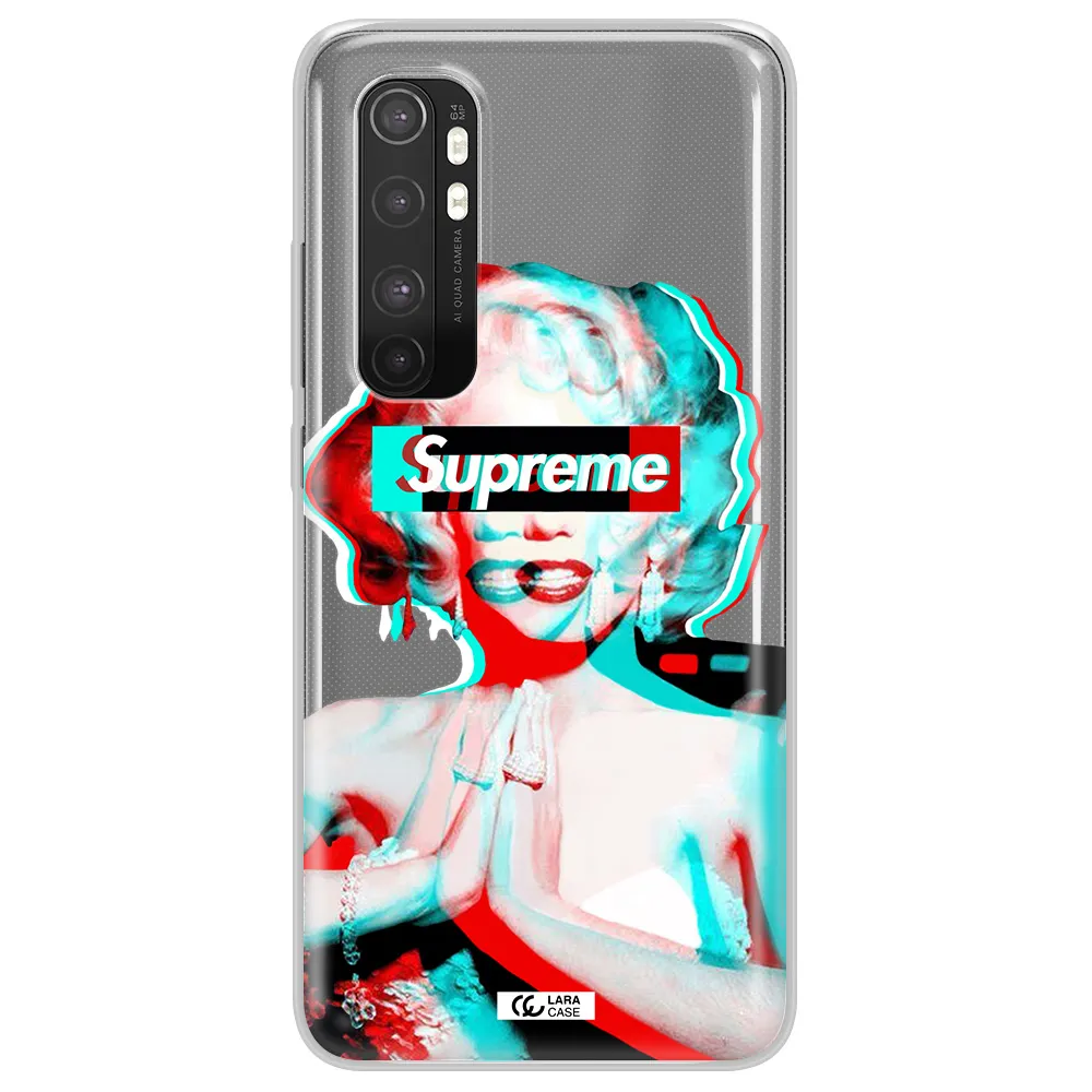 Marilyn Monroe Supreme Xiaomi Mi Note 10 Lite Clear TPU Case