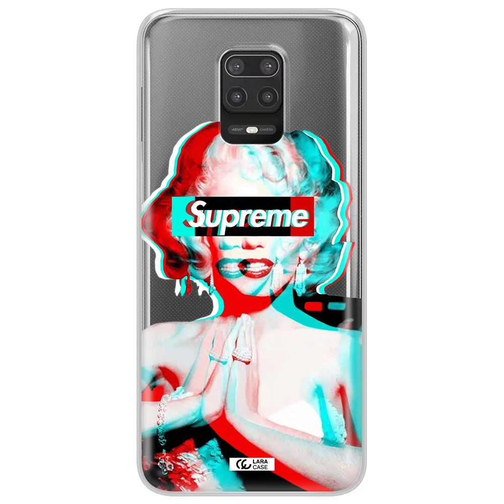 Marilyn Monroe Supreme Xiaomi Note 9S Clear TPU Case