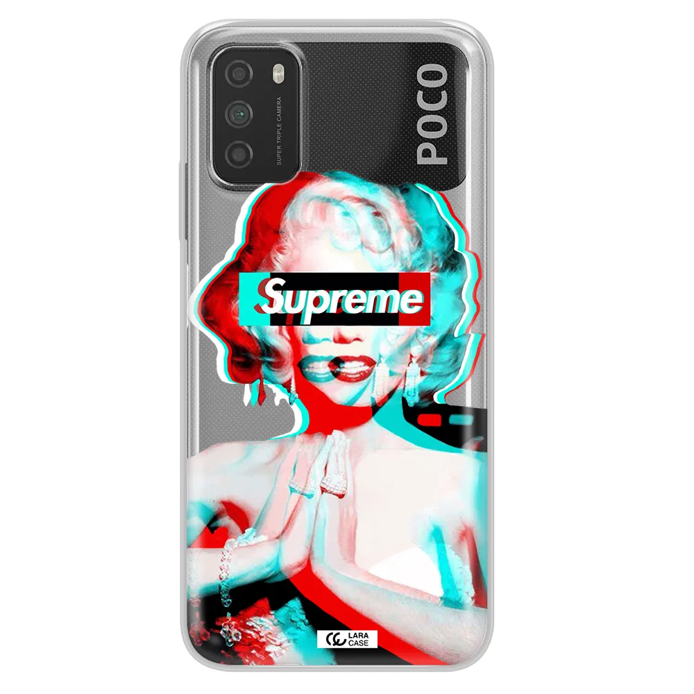 Marilyn Monroe Supreme Xiaomi Poco M3 Clear TPU Case