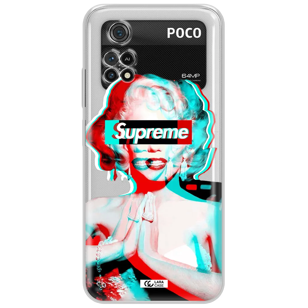 Marilyn Monroe Supreme Xiaomi Poco M4 Pro 4G Clear Tpu Case