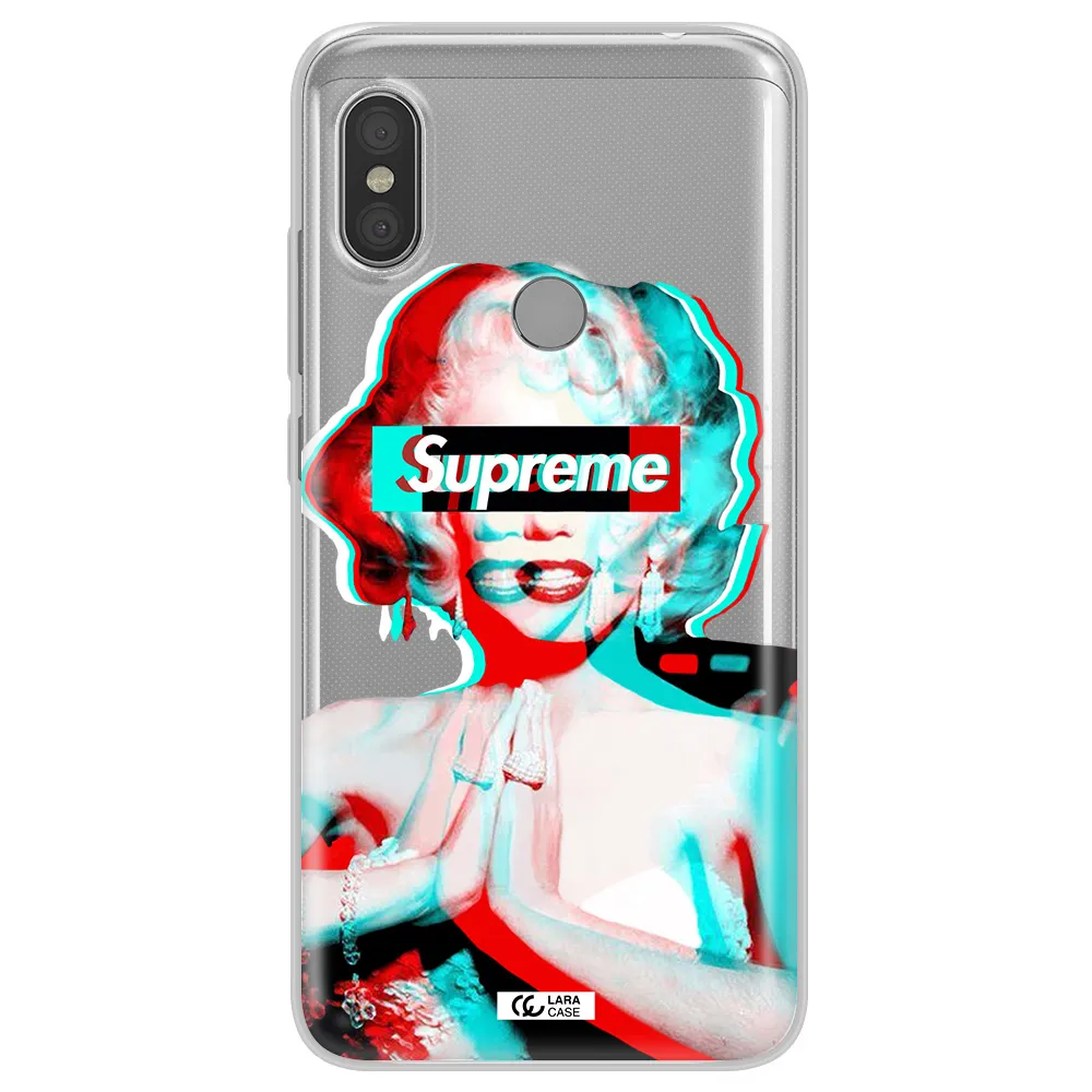 Marilyn Monroe Supreme Xiaomi Redmi Note 6 Pro Clear TPU Case