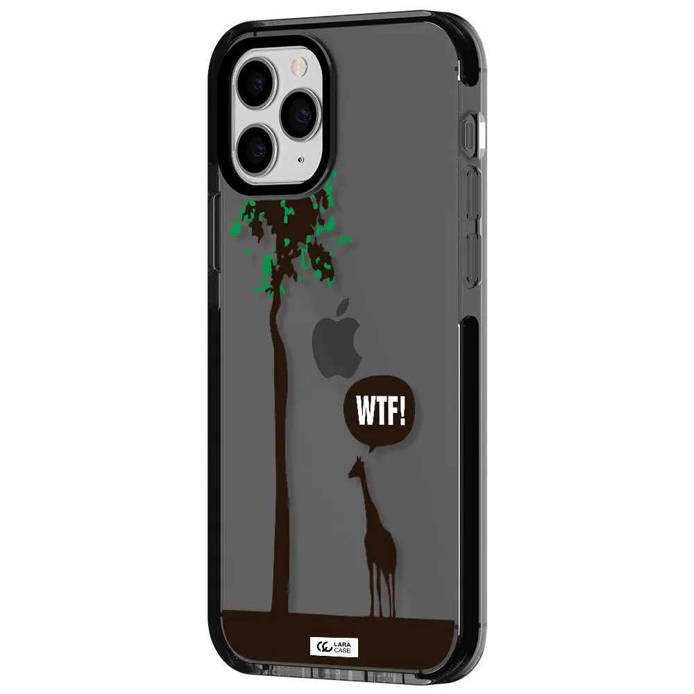 Wtf Apple iPhone 11 pro max impact Smoke Black Case