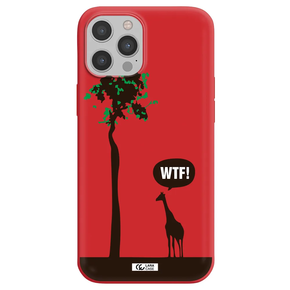 Wtf Apple iPhone 12 pro max Silicone Imperial Red Case