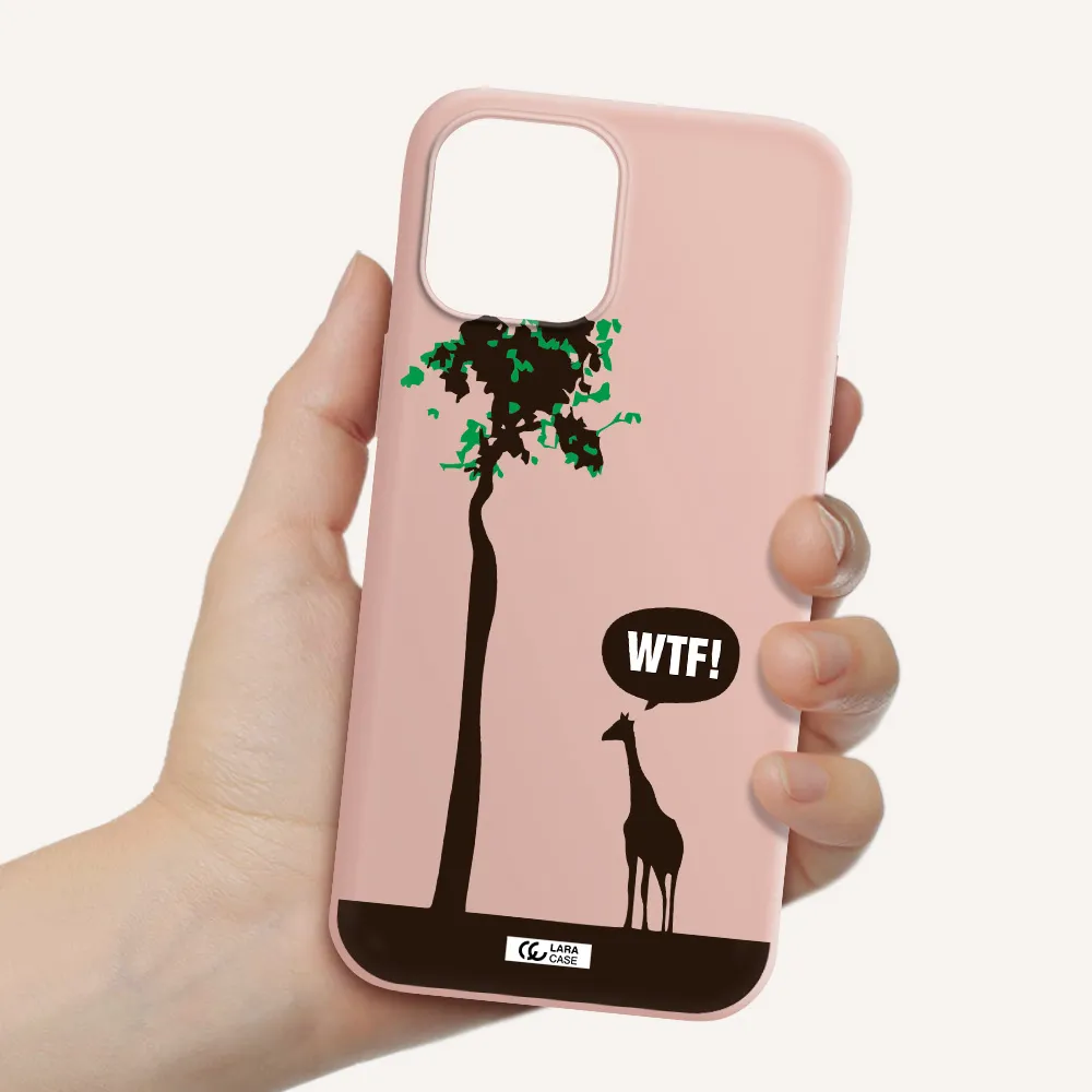 Wtf Apple iPhone 12 pro Silicone pastel pink Case