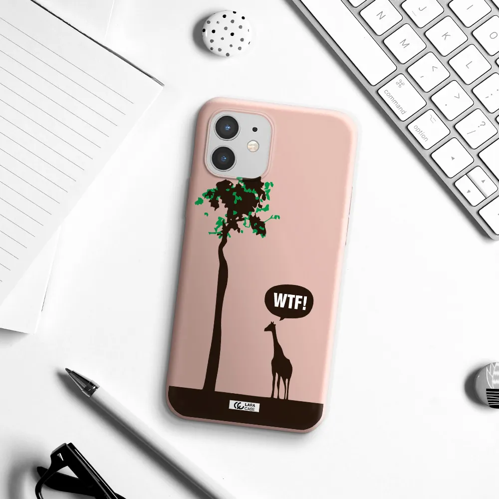 Wtf Apple iPhone 12 Silicone pastel pink Case