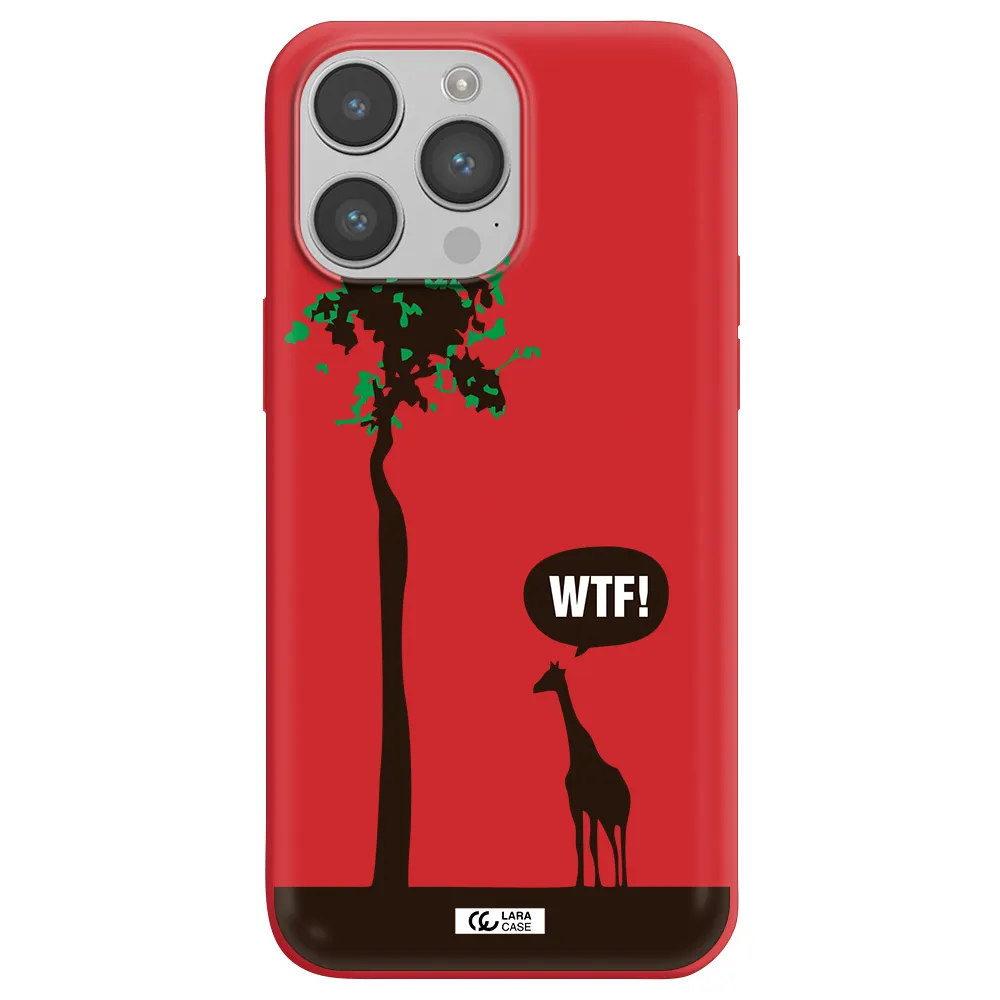 Wtf Apple iPhone 14 pro max Silicone Imperial Red Case