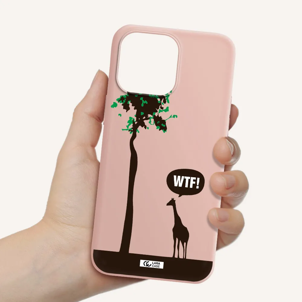 Wtf Apple iPhone 14 pro max Silicone pastel pink Case