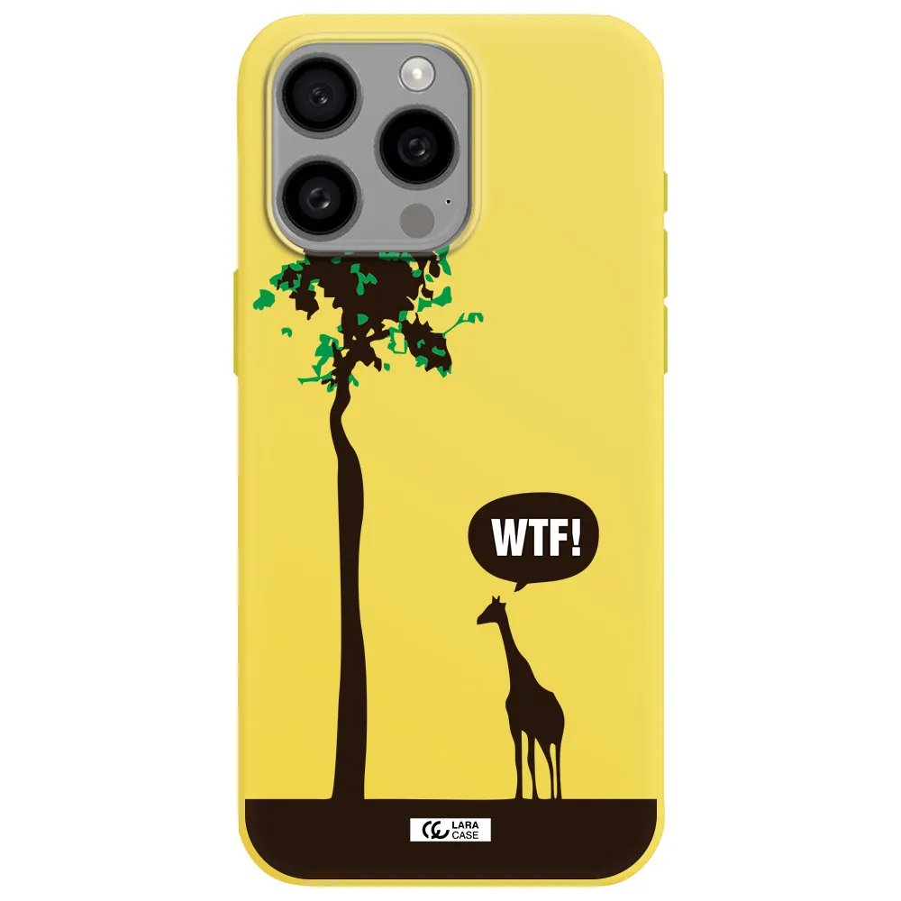 Wtf Apple Iphone 15 Pro max Silicone canary yellow Case