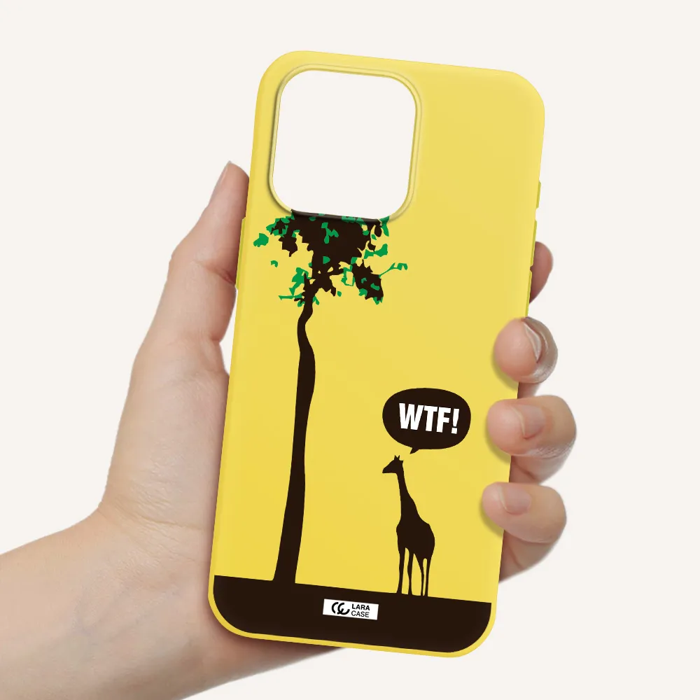 Wtf Apple Iphone 15 Pro max Silicone canary yellow Case