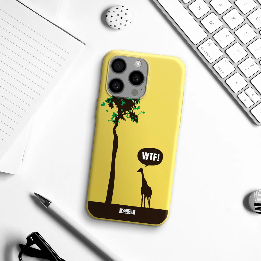 Wtf Apple Iphone 15 Pro max Silicone canary yellow Case