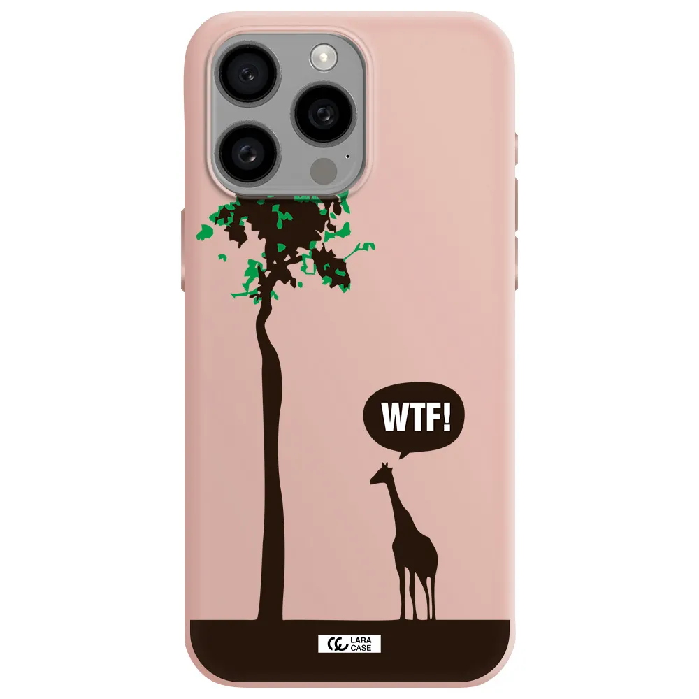 Wtf Apple Iphone 15 Pro max Silicone pastel pink Case