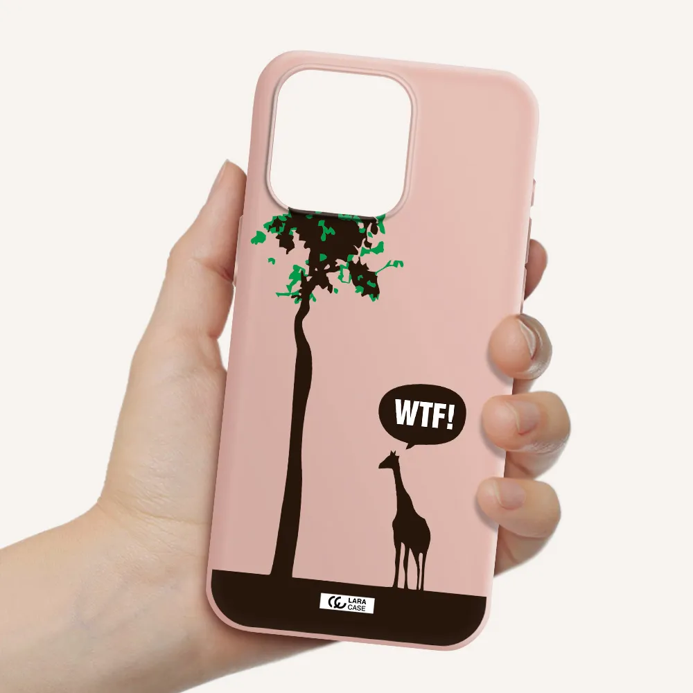 Wtf Apple Iphone 15 Pro max Silicone pastel pink Case