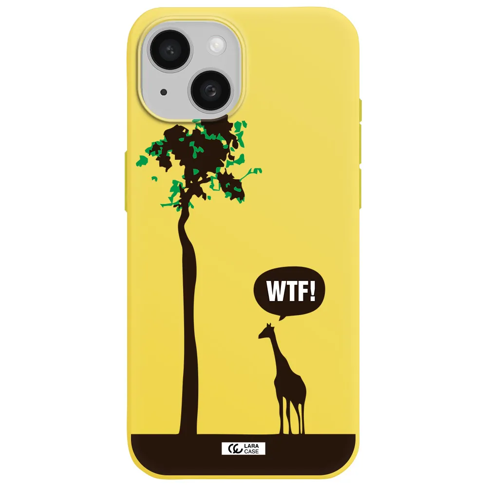 Wtf Apple iPhone 15 Silicone canary yellow Case