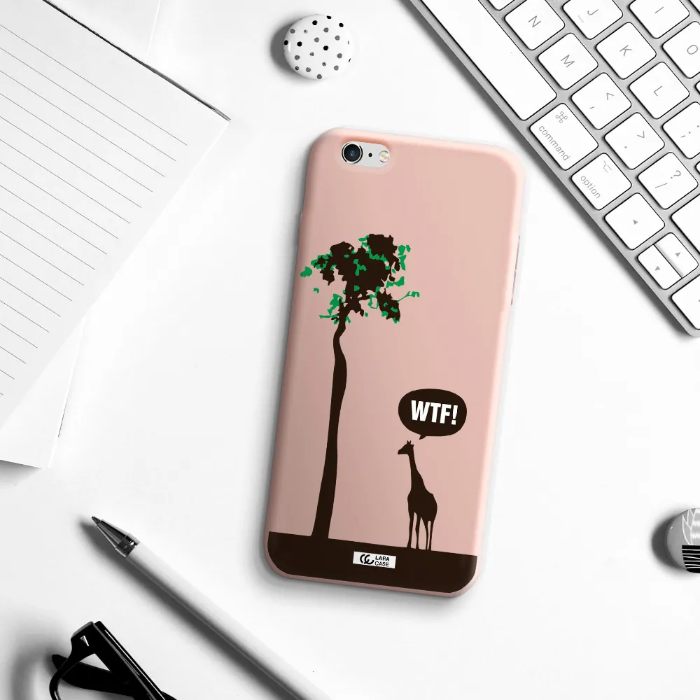Wtf Apple iPhone 6 plus Silicone pastel pink Case