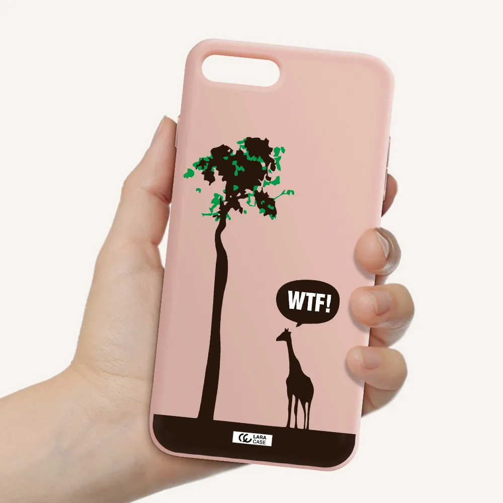 Wtf Apple iPhone 7 plus Silicone pastel pink Case