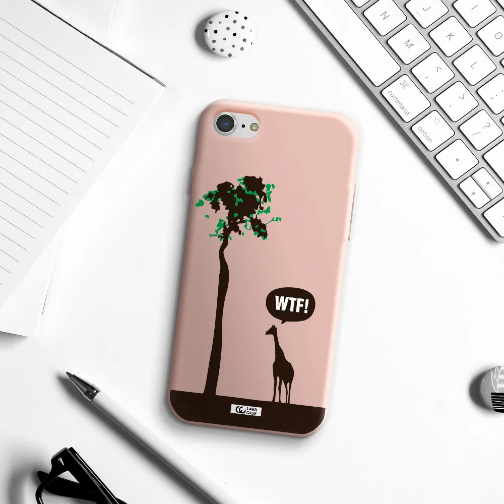 Wtf Apple iPhone 7 Silicone pastel pink Case