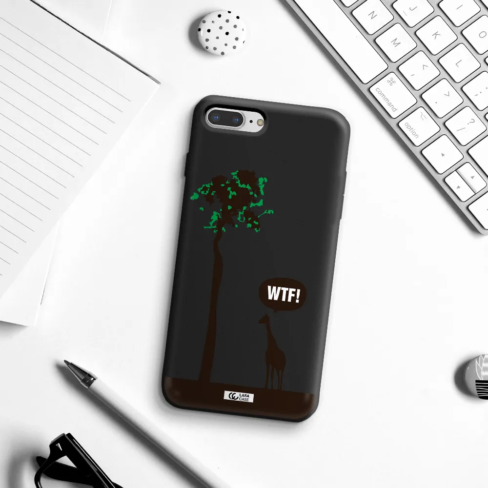 Wtf Apple iPhone 8 plus Silicone black Case