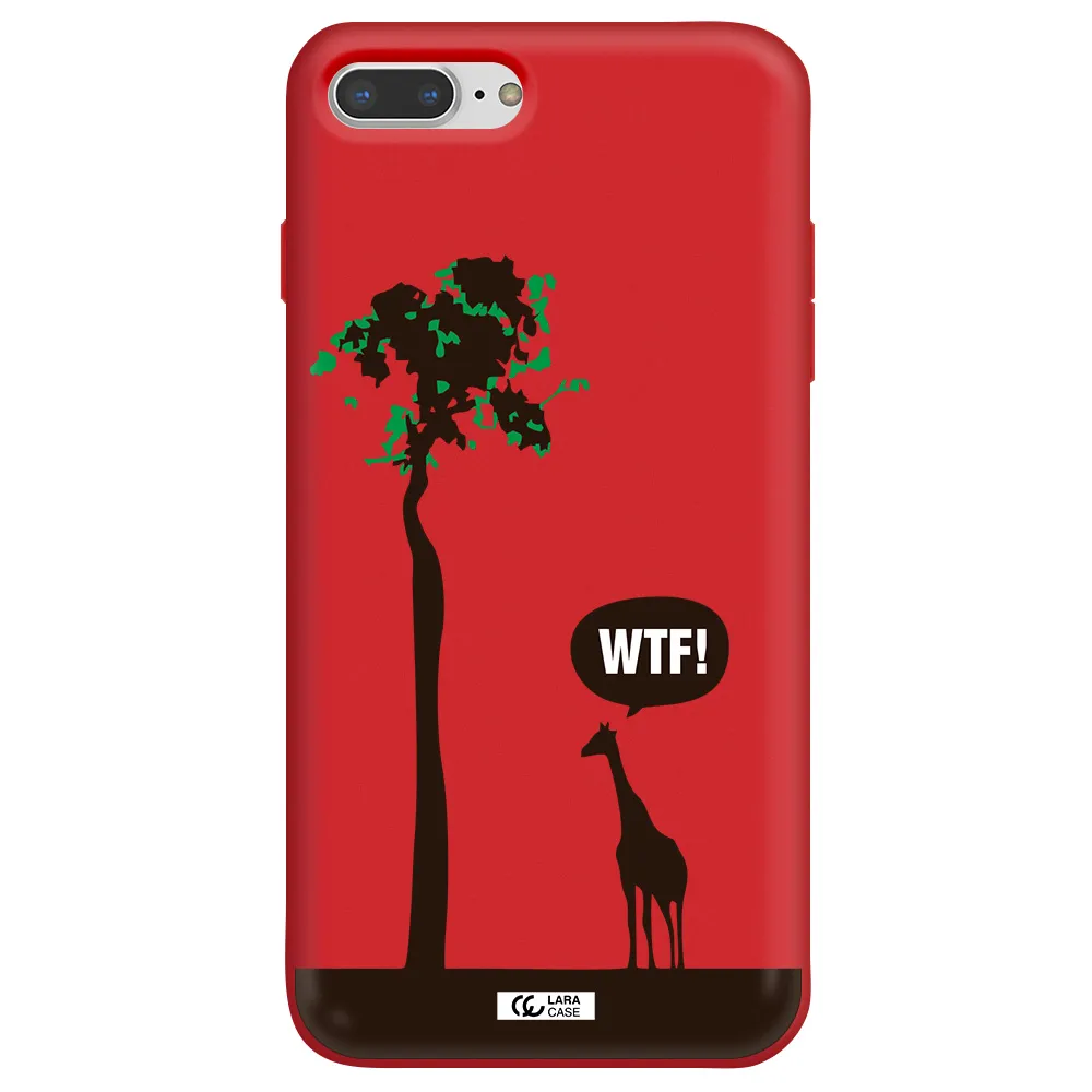 Wtf Apple iPhone 8 plus Silicone Imperial Red Case