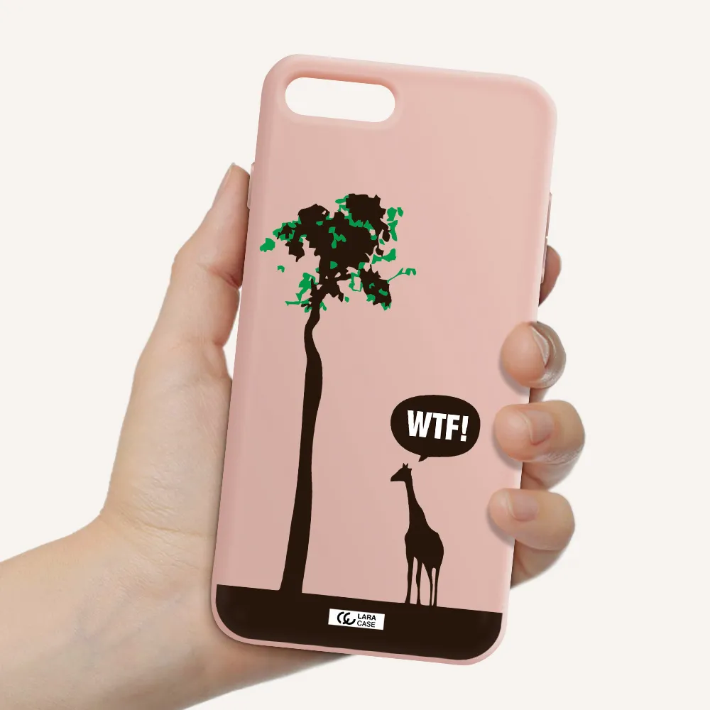 Wtf Apple iPhone 8 plus Silicone pastel pink Case