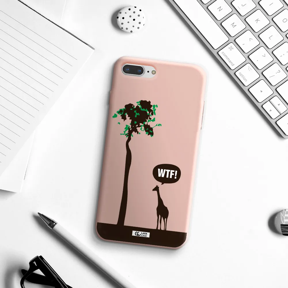 Wtf Apple iPhone 8 plus Silicone pastel pink Case